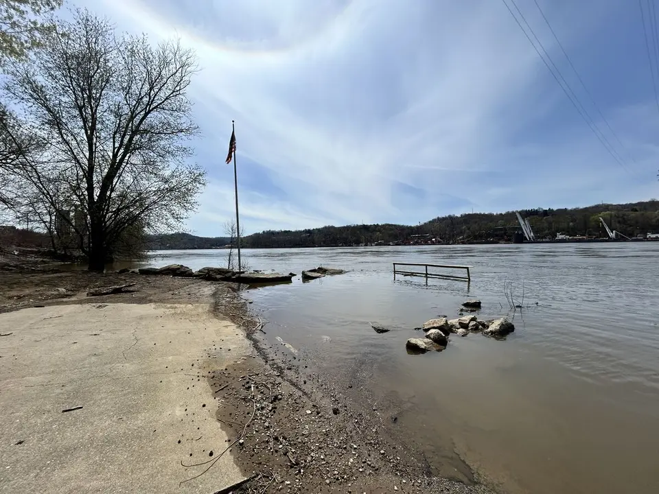 Upper Ohio River, at Leetsdale, Pennsylvania — April 9, 2025