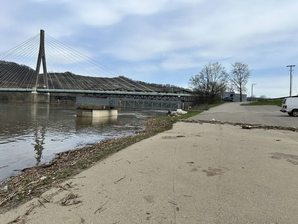 Upper Ohio River, at Steubenville, Ohio — April 9, 2025