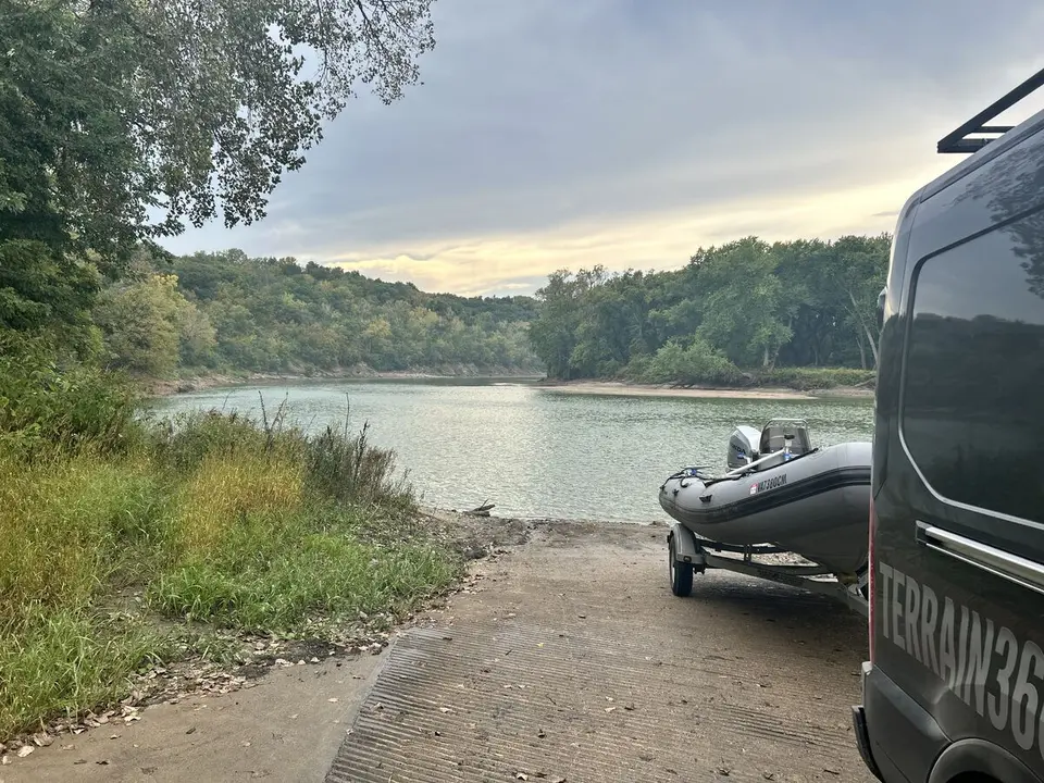 Des Moines River, at Centerville, Iowa — September 16, 2025
