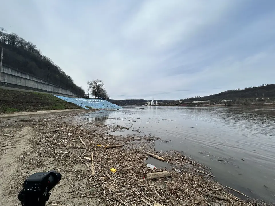 Upper Ohio River, at Steubenville, Ohio — April 9, 2025