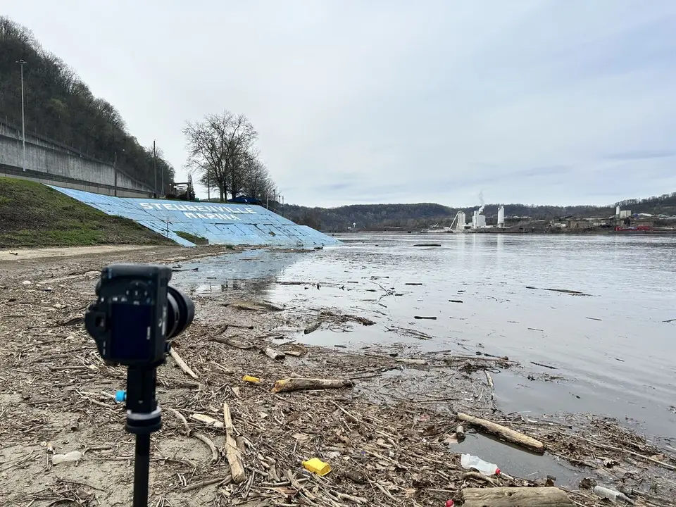 Upper Ohio River, at Steubenville, Ohio — April 9, 2025