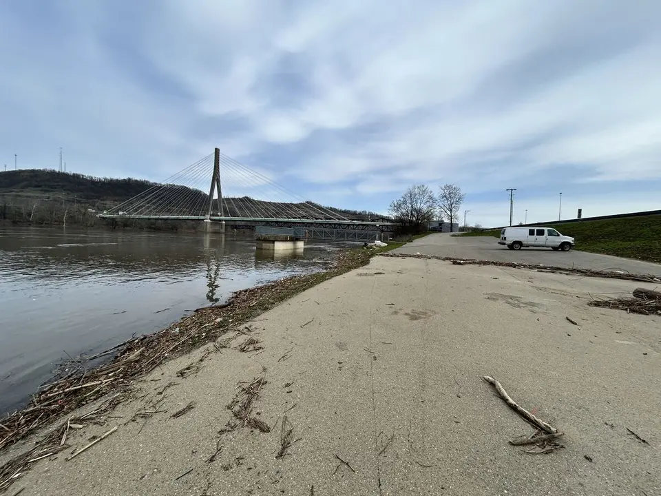 Upper Ohio River, at Steubenville, Ohio — April 9, 2025