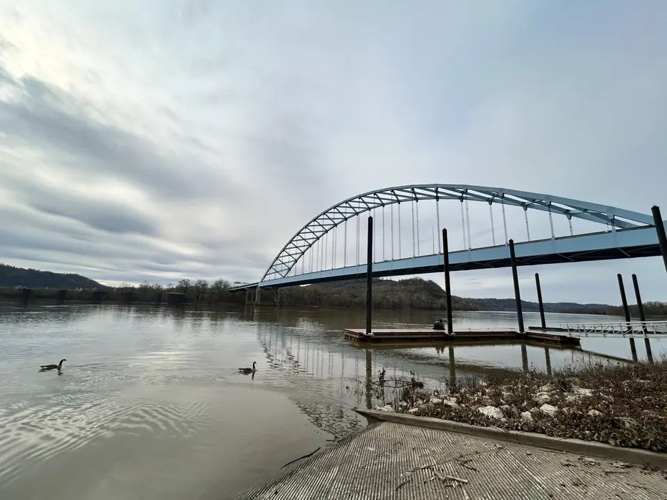 Upper Ohio River, at Moundsville, West Virginia — April 9, 2025