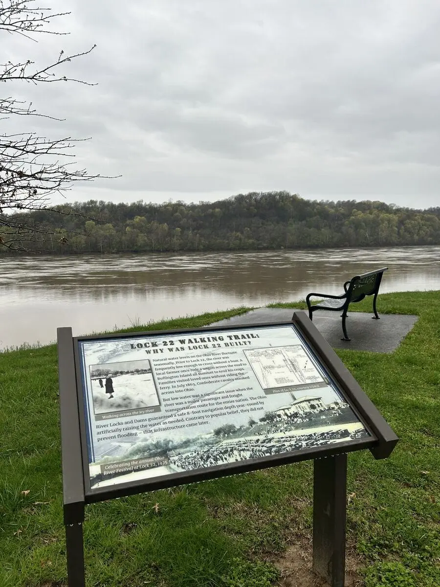 Upper Ohio River, at Ravenswood, West Virginia — April 10, 2025