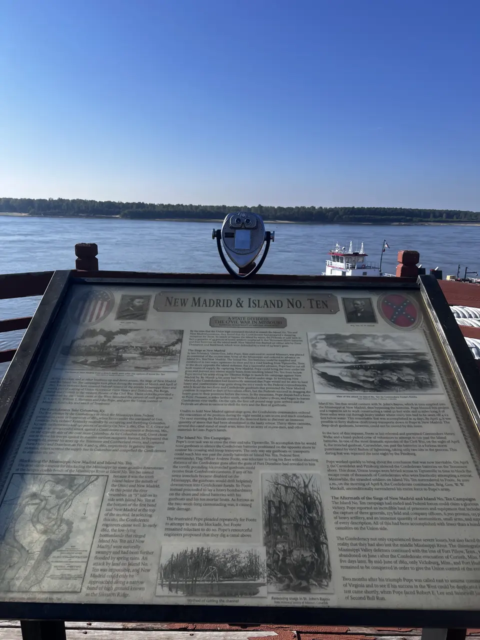 Mississippi River, at New Madrid, Missouri — September 8, 2026
